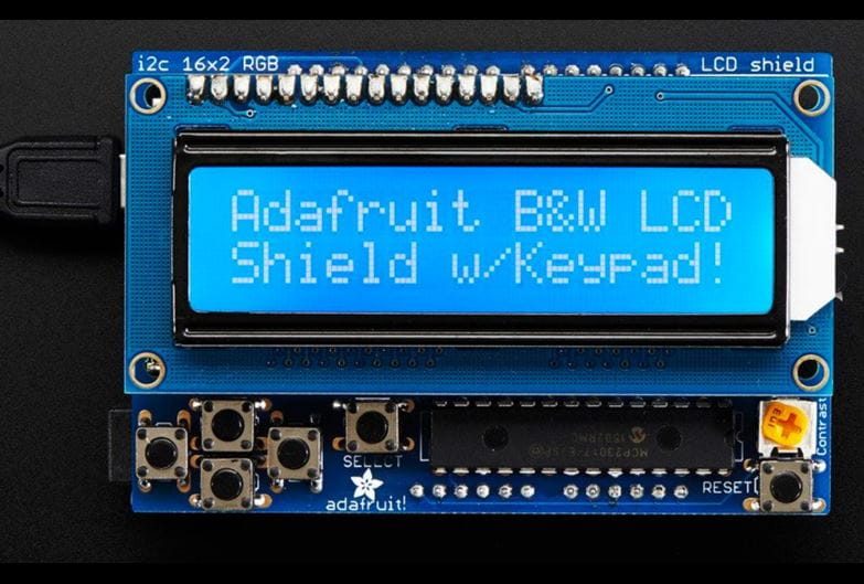 Adafruit Blue and White LCD Shield