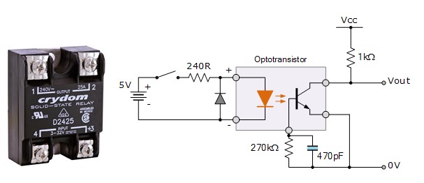 0517 Crydom relay and Optotransistor