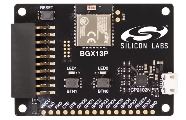 Silicon Labs-SLEXP8027A Bluetooth Xpress BGX Evaluation Kit RF/Drahtlos-Entwicklungsplatinen und Kits 0818 BGX13P Mod