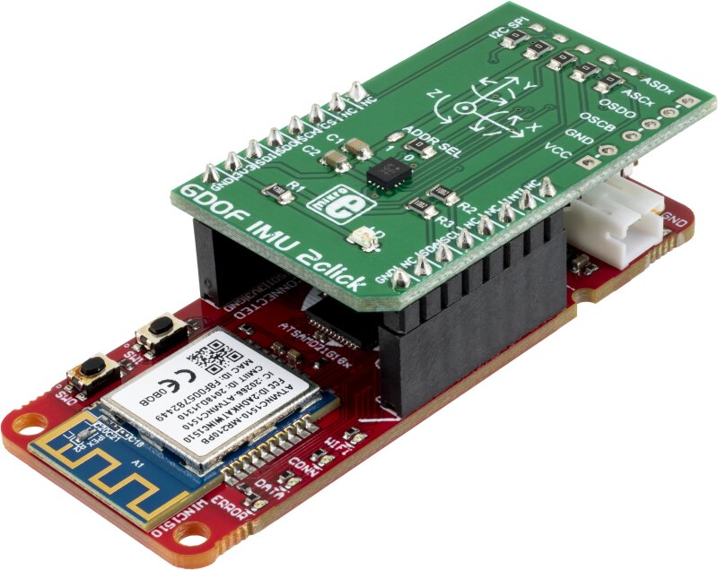 Microchip Technology-EV45Y33A Eingebettete Systementwicklungsboards und -kits EV45Y33A_SAMD21-Machine-Learning-Evaluation-Kit-with-Bosch -IMU-Angle-Transparent