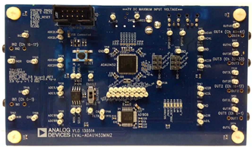 Analog Devices-EVAL-ADAU1452MINIZ Eingebettete Systementwicklungsboards und -kits 1217 eval-adau1452miniz