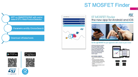 ST Mosfets Finder inset
